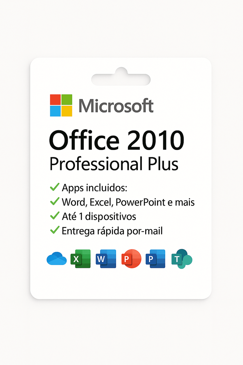 Microsoft Office 2010 Pro Plus | Licença Original e Vitalícia - InovaKeys 