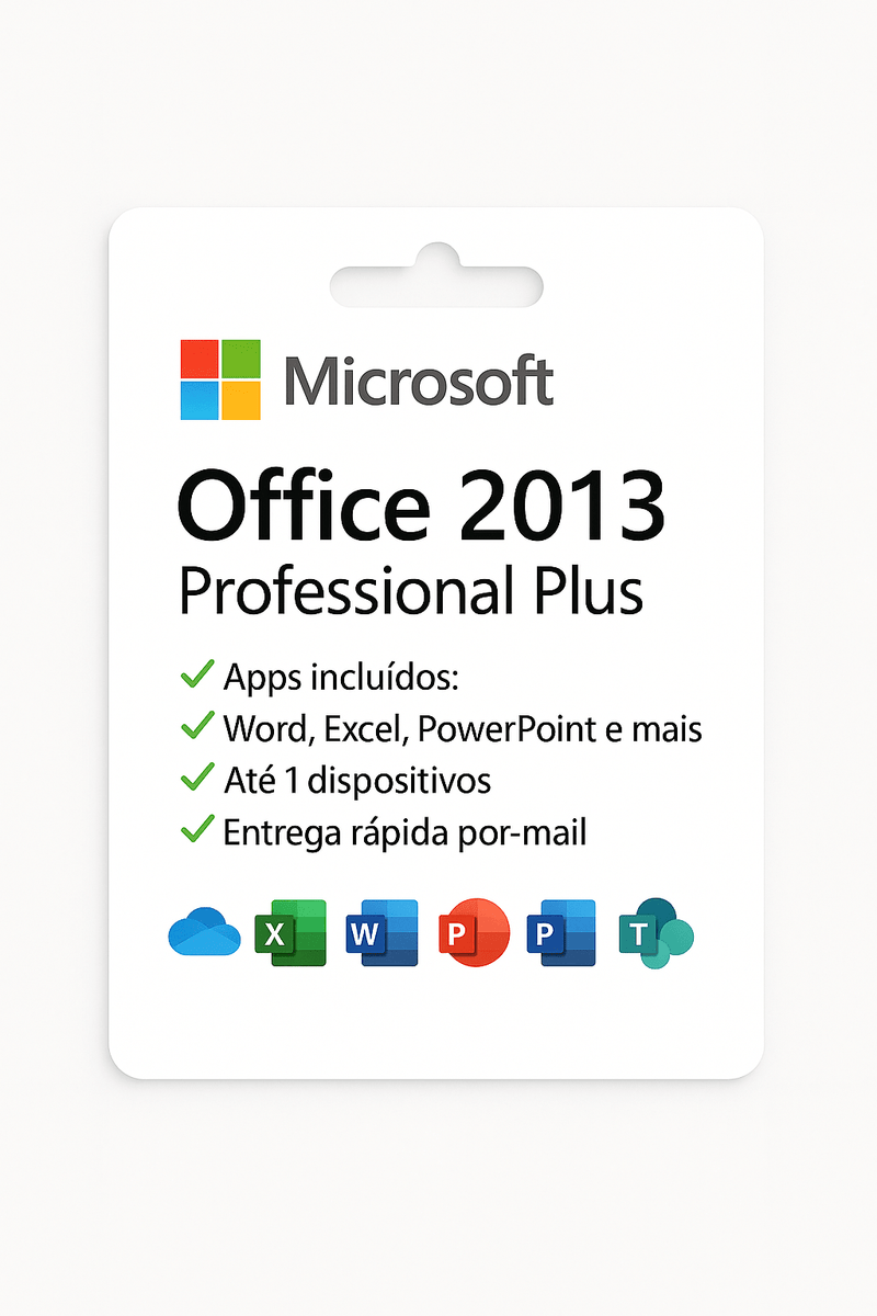 Microsoft Office 2013 Pro Plus | Licença Original e Vitalícia - InovaKeys 