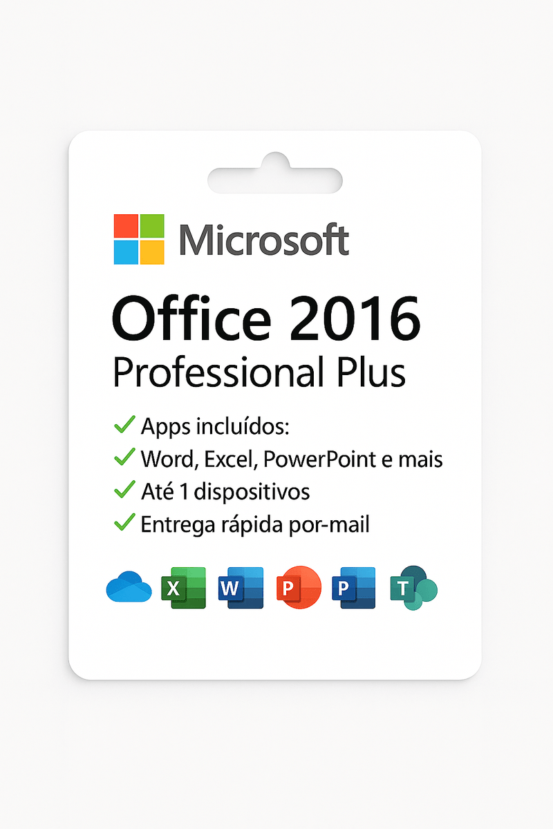 Microsoft Office 2016 Pro Plus | Licença Original e Vitalícia - InovaKeys 