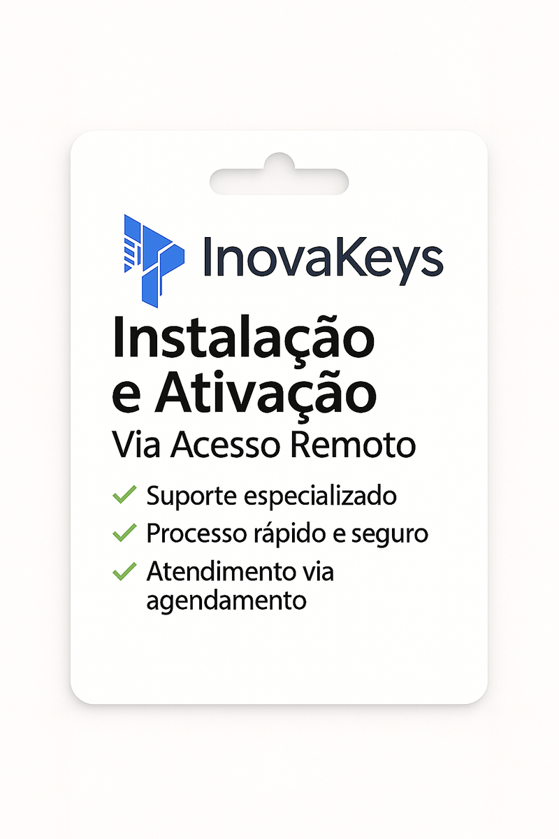 Serviço de Instalação e Ativação Via Acesso Remoto - InovaKeys 